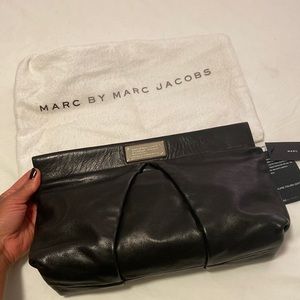 Black Genuine Italian leather clutch